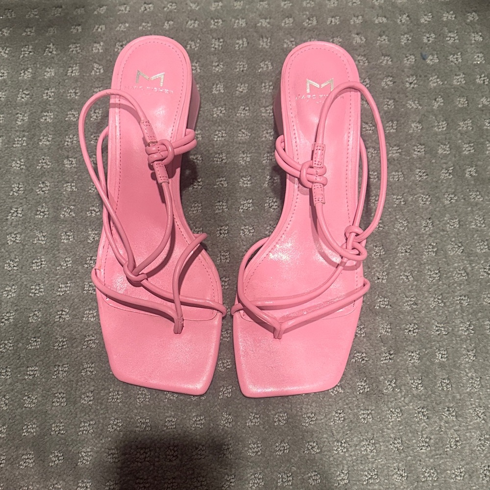 Marc Fisher Pink Knotted Strap Heels